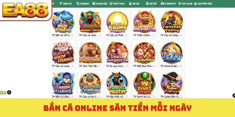 EA88 7 Bắn cá online săn tiền mỗi ngày